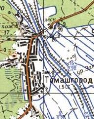 Топографическая карта Томашгорода