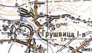 Топографічна карта Грушвиці Першої