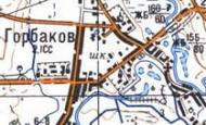 Topographic map of Gorbakiv