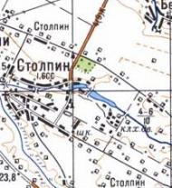 Топографическая карта Столпина