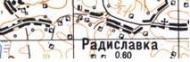 Топографическая карта Радиславки