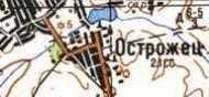 Топографическая карта Острожца