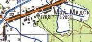 Топографическая карта Малого Мидска