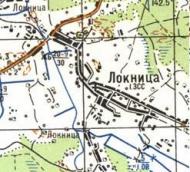 Топографическая карта Локницы