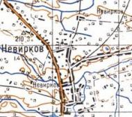 Topographic map of Nevirkiv