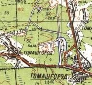 Топографическая карта Томашгорода