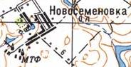 Топографическая карта Новосеменовки