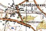 Topographic map of Chornobryvkyne