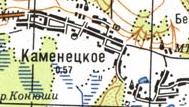 Топографічна карта Кам'янецького