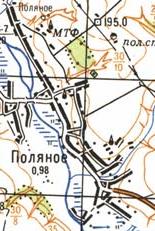 Топографічна карта Поляного