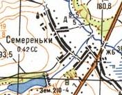 Topographic map of Semerenky