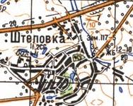 Топографическая карта Штеповки