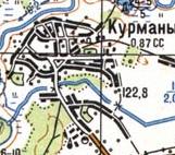 Топографічна карта Курманів