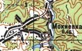 Топографическая карта Мокиевки