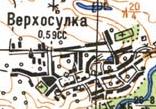 Топографическая карта Верхосулки