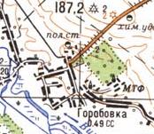 Топографічна карта Горобівки