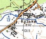 Топографічна карта Кузьок