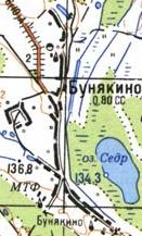 Топографічна карта Бунякиного