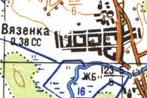 Topographic map of Vyazenka