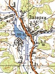 Topographic map of Zazirky