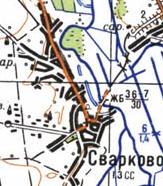 Topographic map of Svarkove