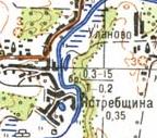 Топографическая карта Ястребщины