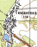 Топографическая карта Тимановки