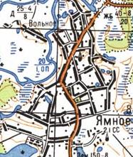 Топографічна карта Ямного