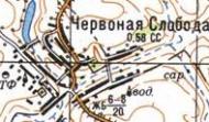 Topographic map of Chervona Sloboda