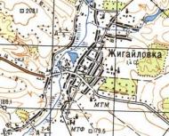 Топографічна карта Жигайлівки