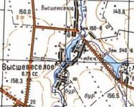 Topographic map of Vyschevesele
