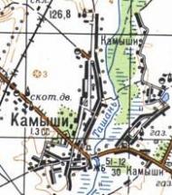 Topographic map of Komyshi