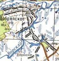 Topographic map of Dobryanske