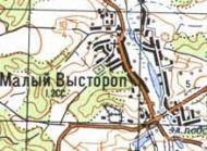 Topographic map of Malyy Vystorop