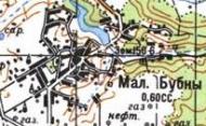 Topographic map of Mali Bubny