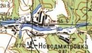Топографічна карта Новодмитрівки
