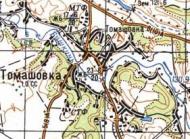 Topographic map of Tomashivka