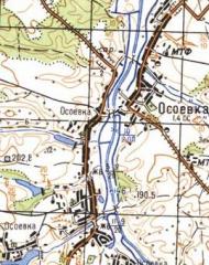 Топографическая карта Осоевки