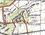 Topographic map of Dyakivka
