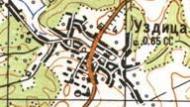 Топографическая карта Уздицы