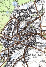 Топографічна карта Охтирки