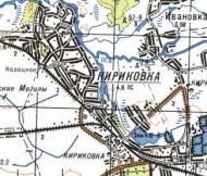 Топографическая карта Кириковки