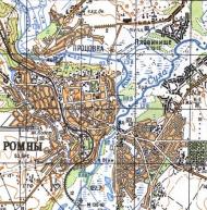 Topographic map of Romny
