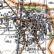 Topographic map of Seredyna-Buda