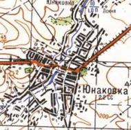 Топографическая карта Юнаковки