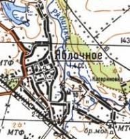 Topographic map of Jabluchne