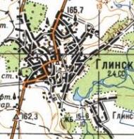 Topographic map of Glynsk