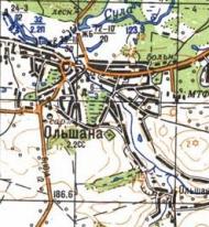Топографічна карта Вільшаної