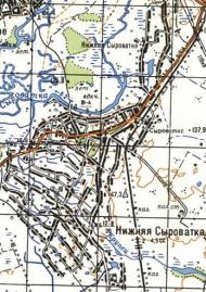 Топографическая карта Нижней Сыроватки