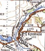 Topographic map of Krovne